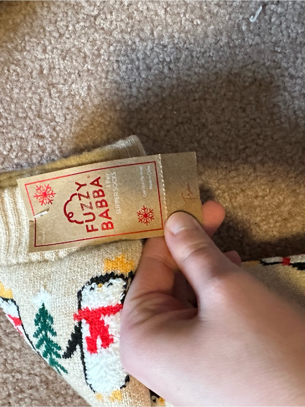 Fuzzy Babba Women's Cream Penguin Slippers